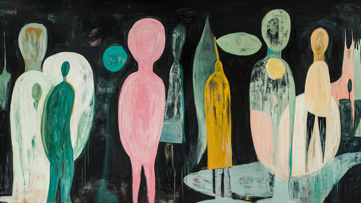 Free abstract spirit-figure art with mood-rich atmosphere – 4K digital art for Samsung Frame TV