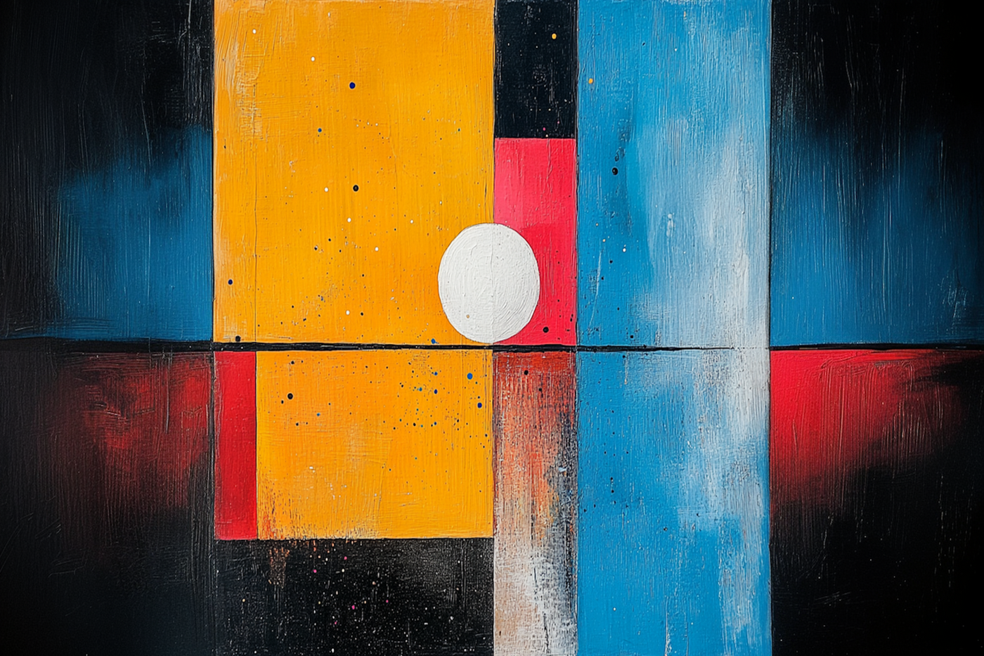 Free Bauhaus-inspired abstract with balanced colors and crisp shapes – digital art for Samsung Frame TV