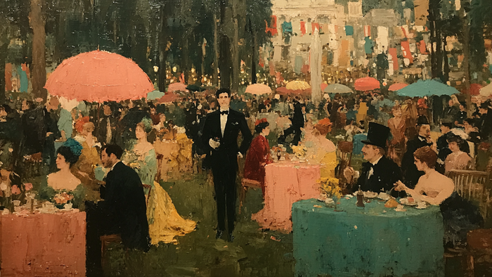 Garden Party Parasols - 4K digital art for Samsung The Frame TV