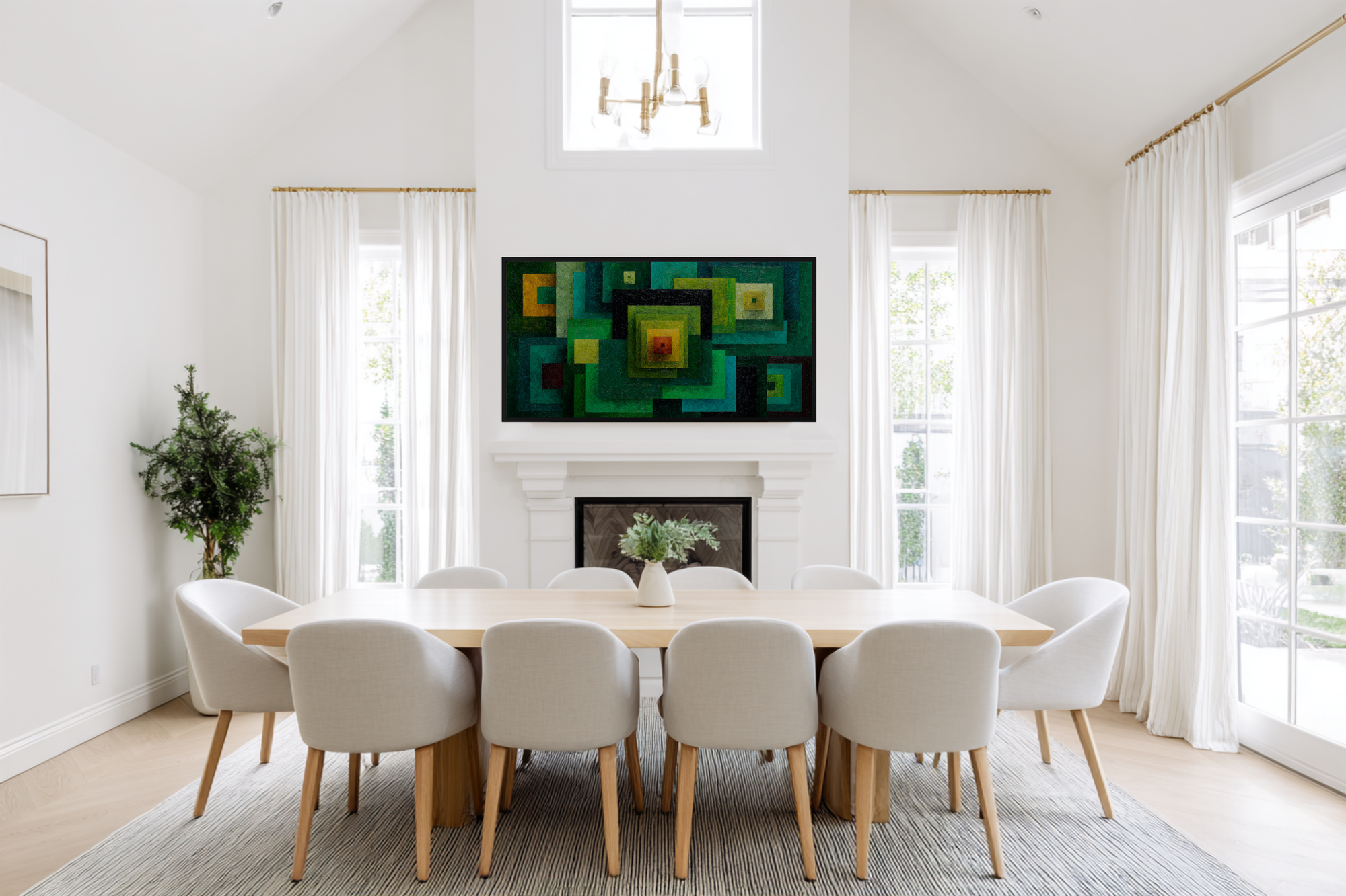 Geometric Mosaic for Samsung Frame TV & CanvasTV | 4K Art