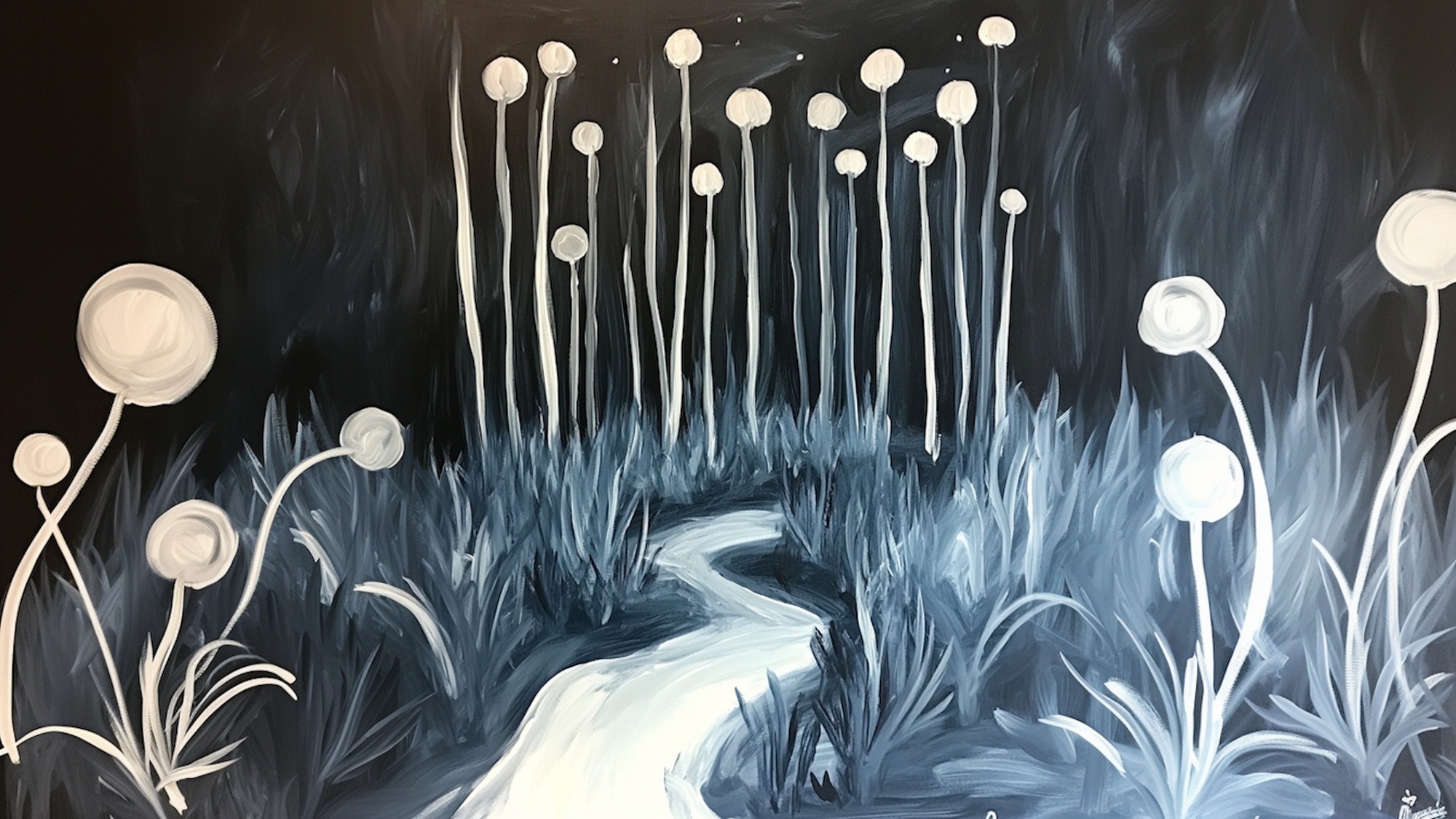 Glowpath – Monochrome Forest Fantasy for Samsung Frame TV