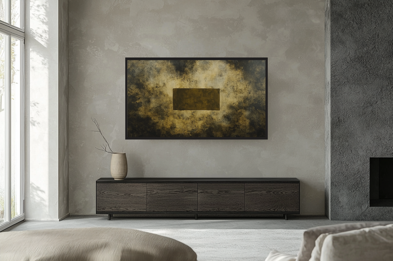 Golden Aftermath – Abstract Minimalist Art for Samsung Frame TV