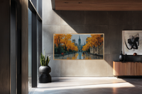 Golden Boulevard Reflections Frame TV | 4K Instant Download