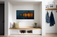 Golden Harbor Reflections – Metropolitan Twilight for Samsung Frame TV