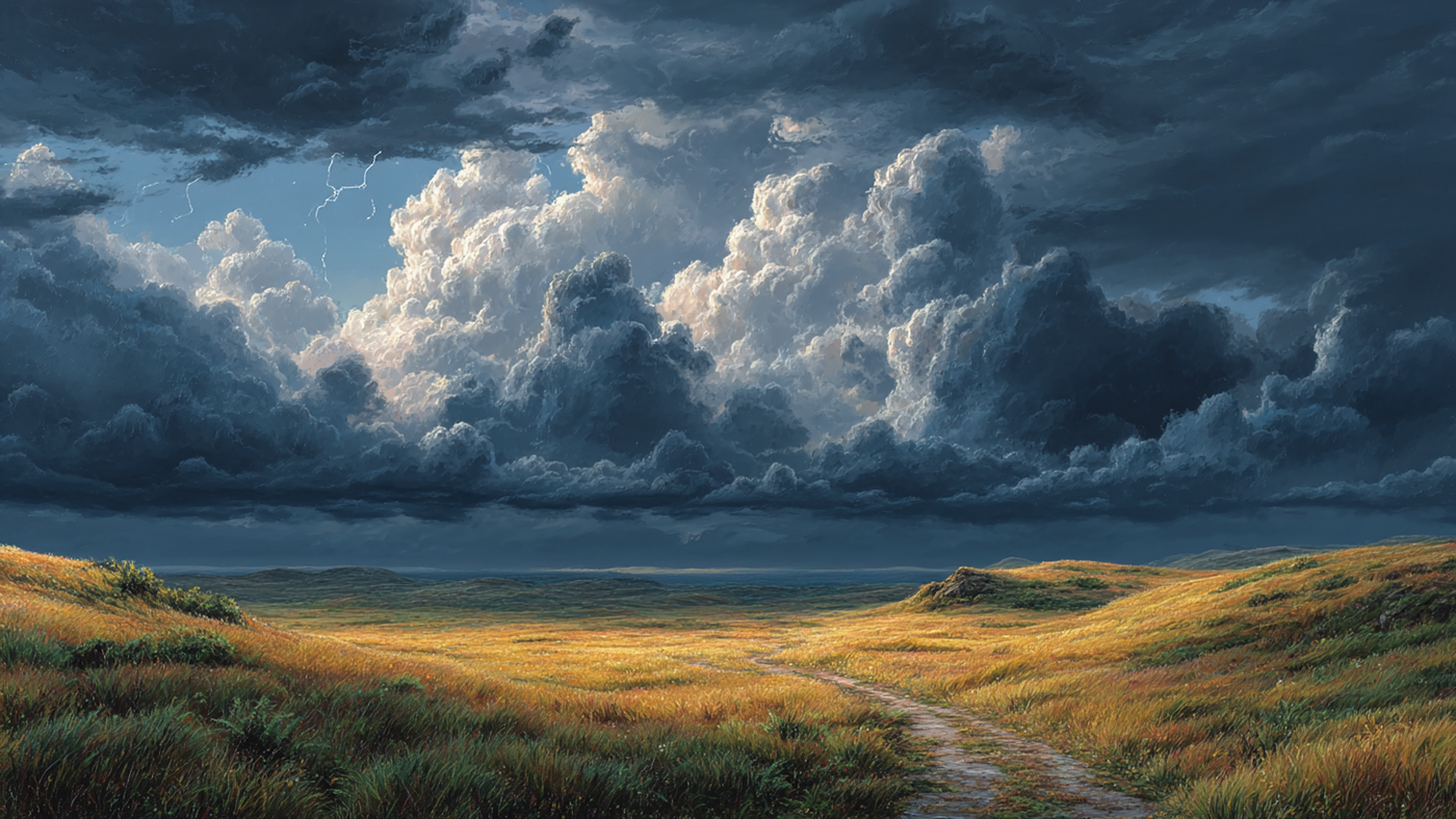 Golden Harvest landscape art displayed on Samsung Frame TV - 4K digital download featuring amber and terracotta golden wheat field with dramatic cloudy sky