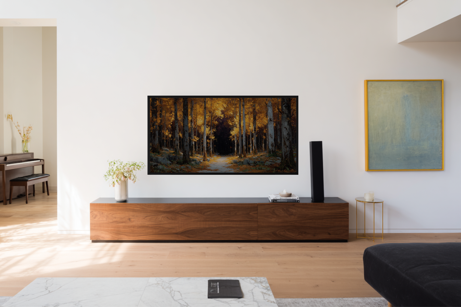 Golden Pathway - Free Autumn Forest for Frame TV