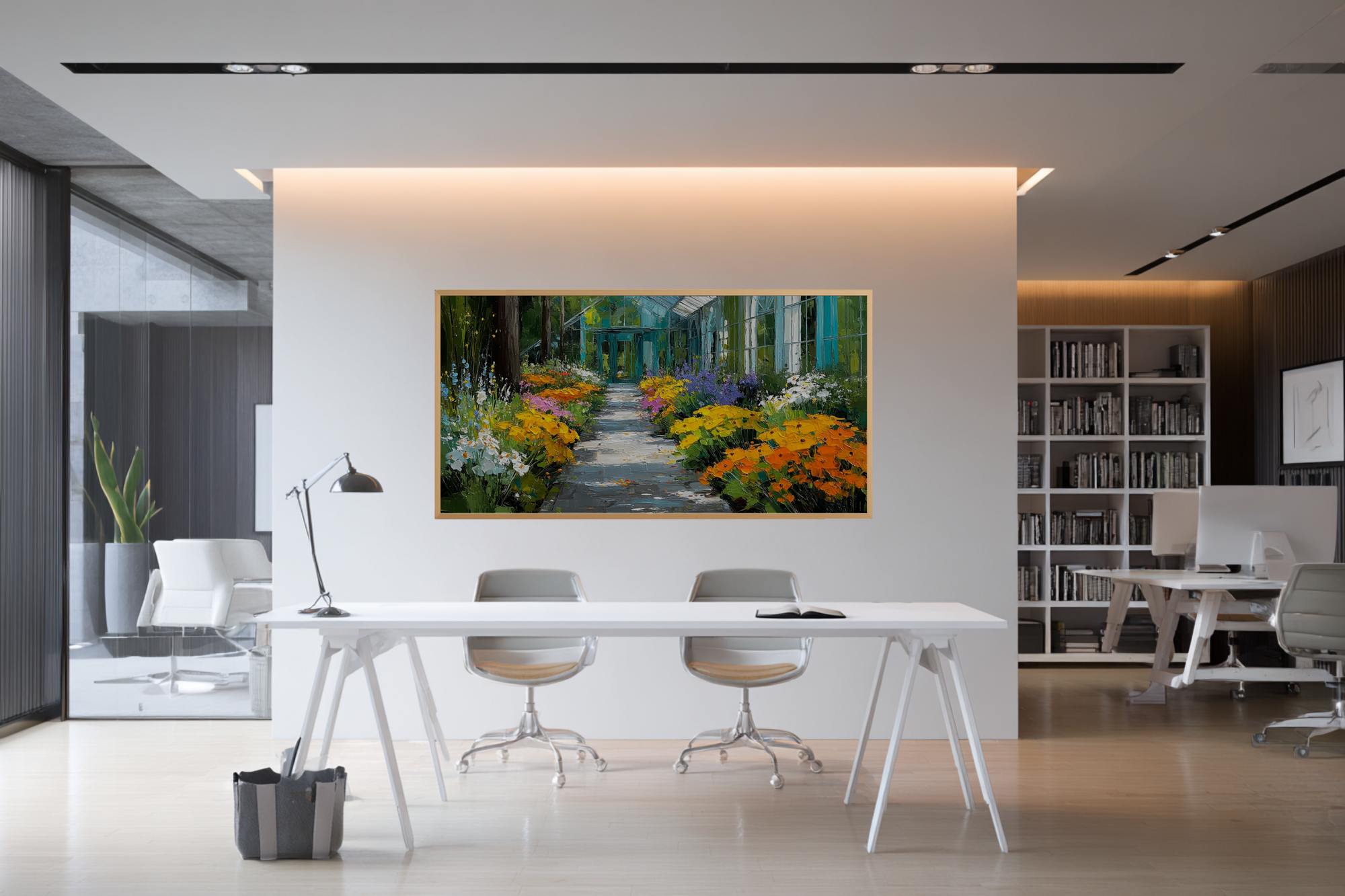 Golden Pathway – Cottage Garden Art for Frame TV & CanvasTV