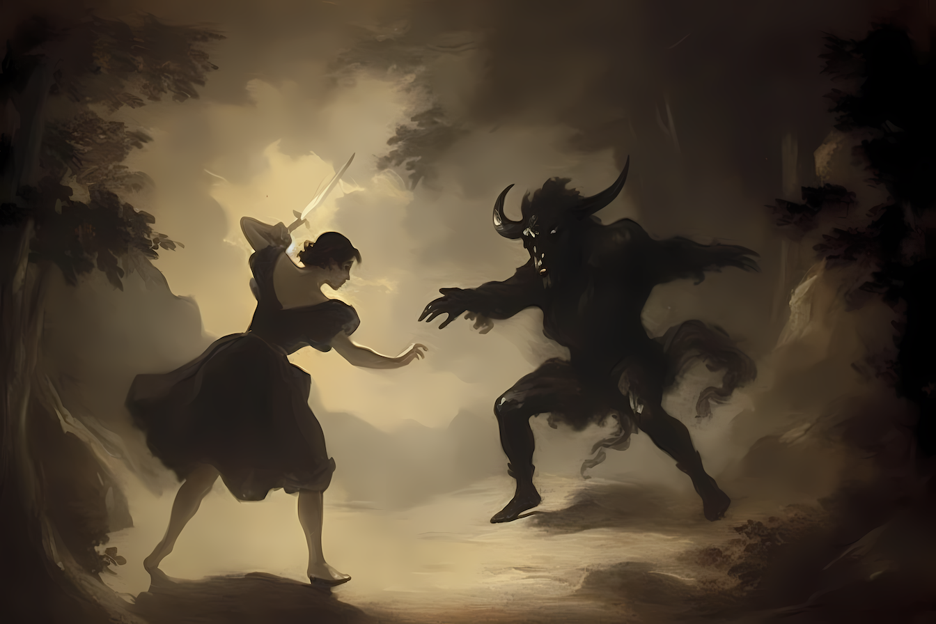 The Last Duel – Dark Fantasy Battle Scene for Samsung Frame TV