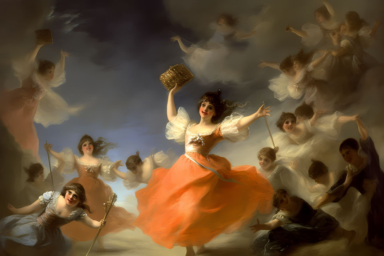 Dreamlike baroque elements creating enchanting fantasy world – digital artwork for Samsung Frame TV