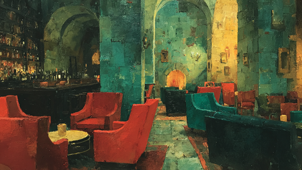 Grand Library Velvet Fireside interior displayed on Samsung Frame TV - 4K digital download featuring emerald velvet chairs and warm firelight in jewel-toned reading room