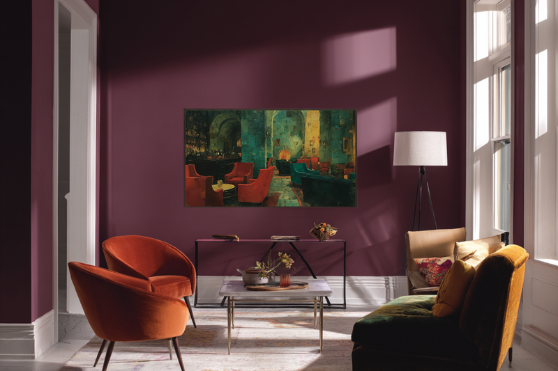 Grand Library Velvet Fireside