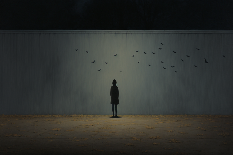 Solitude in Flight – Minimalist Surrealism for Samsung Frame TV | Art For Frame
