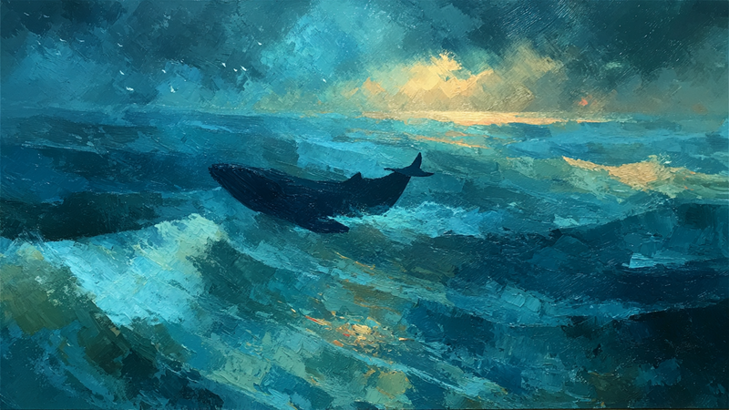 Humpback Whale Silver Breach