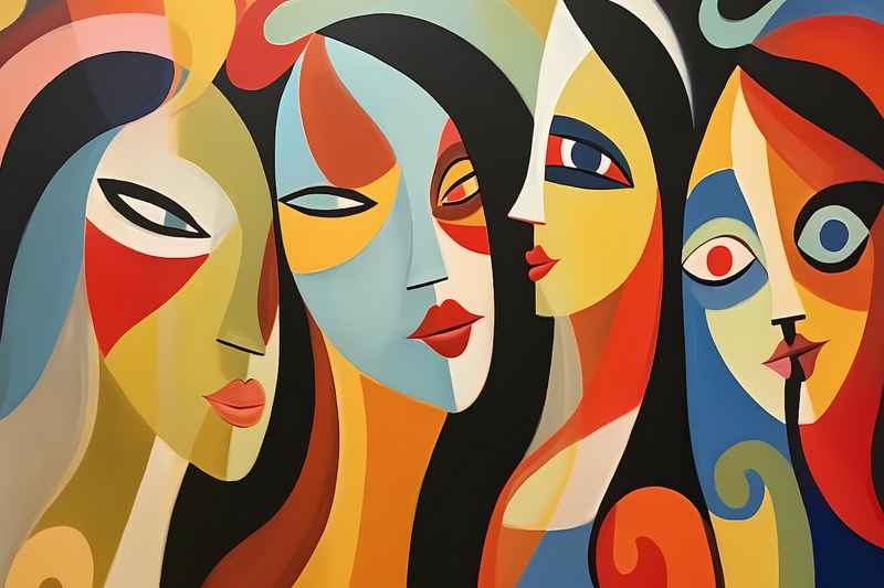 Bold Expressions – Abstract Cubist Portrait for Samsung Frame TV