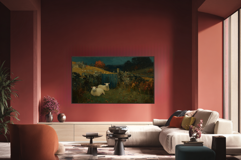 Lambs Resting Stone Wall