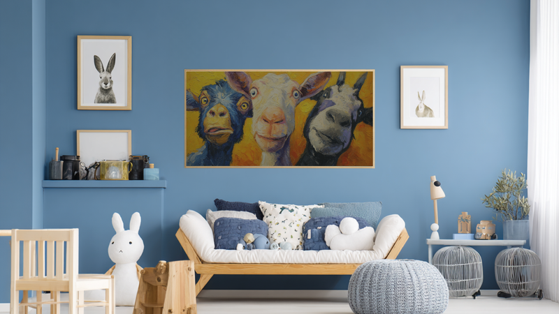 Llama Trio Sunshine - Happy Kids Art for Samsung Frame TV