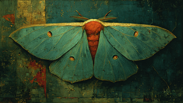 Luna Moth Jade Wings displayed on Samsung Frame TV - 4K digital download featuring pale jade green luna moth against black velvet background in Dutch Golden Age style