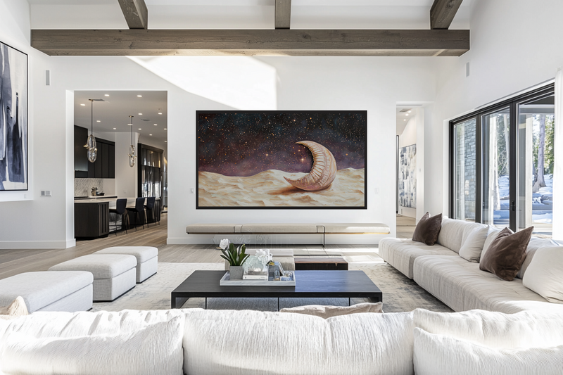Lunar Sculpture – Crescent Desert for Samsung Frame TV