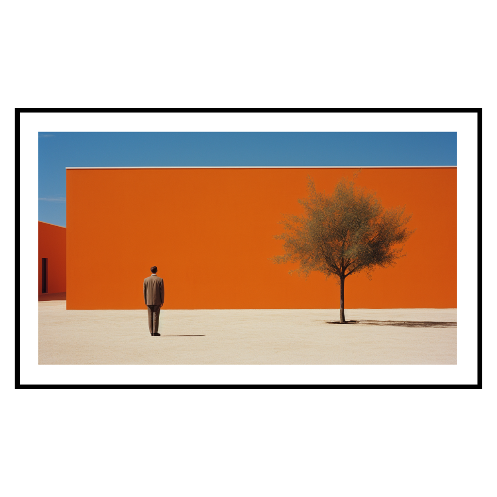 Man Against Orange by Art For Frame
