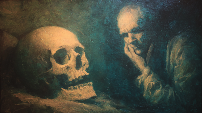 Scholar's Contemplation - Gothic Vanitas Art for Samsung Frame TV & HiSense CanvasTV | 4K Digital Download