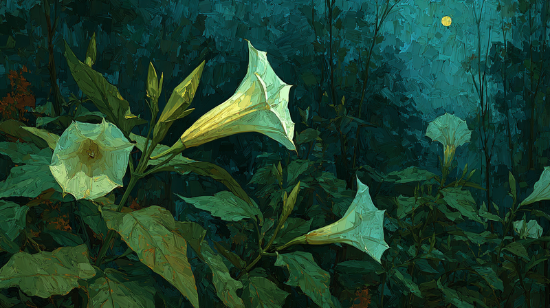 Midnight Datura Unfurling