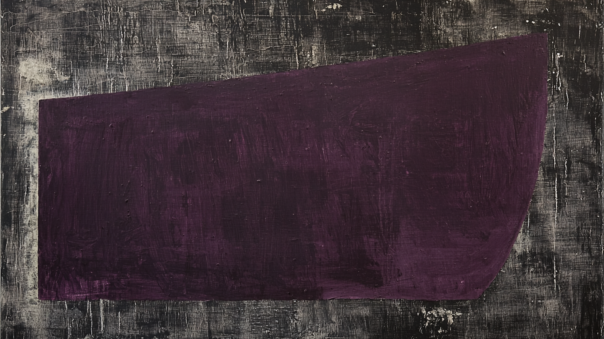 Deep violet abstract with painterly edges and geometric shapes – moody digital art for Samsung Frame TV