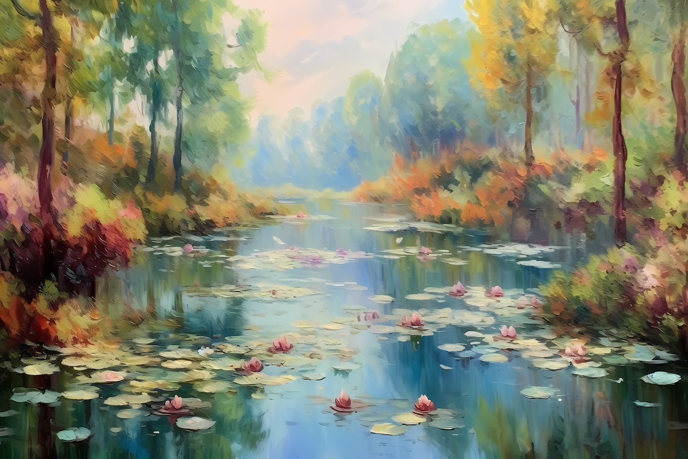 Serene Water Lilies – Impressionist Landscape Art Inspired by Monet for Samsung Frame TV