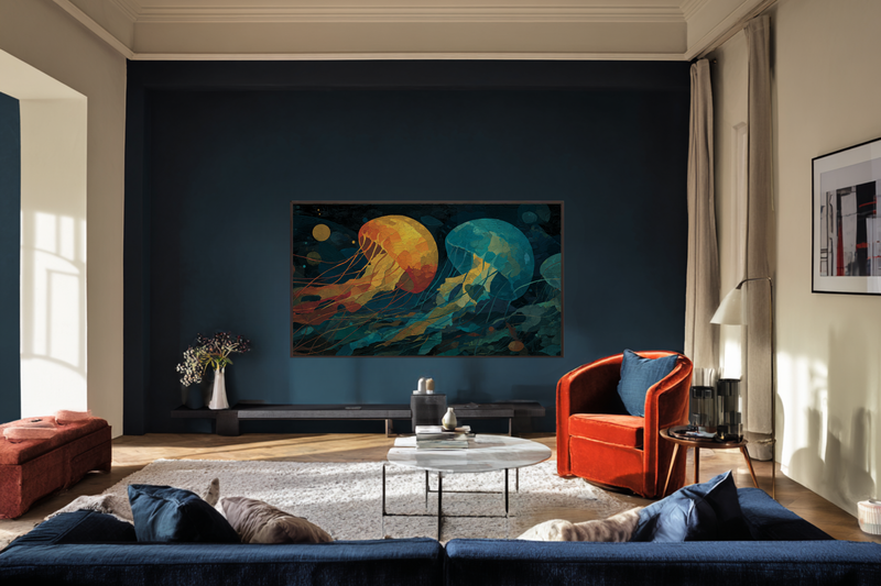 Moon Jellyfish Luminous Trail