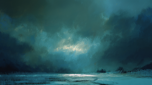 Northern Lights Seascape displayed on Samsung Frame TV - 4K digital download featuring aurora borealis in turquoise and aqua tones reflecting on dark ocean waters