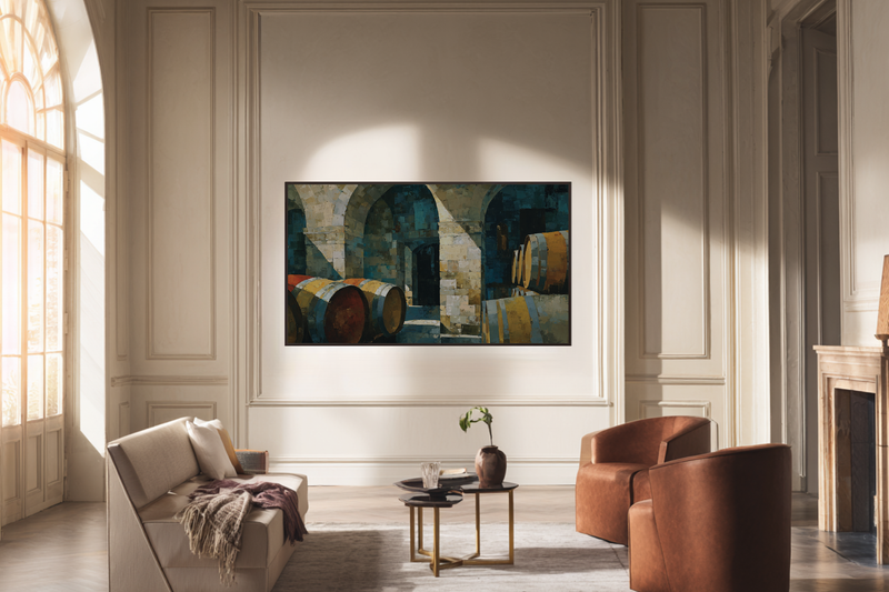 Oak Barrels Stone Cellar