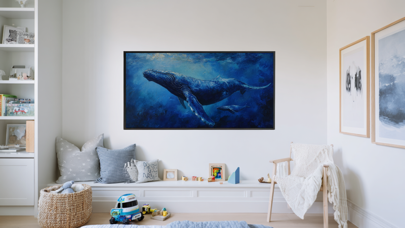 Ocean Whale Journey - Marine Kids Art for Samsung Frame TV