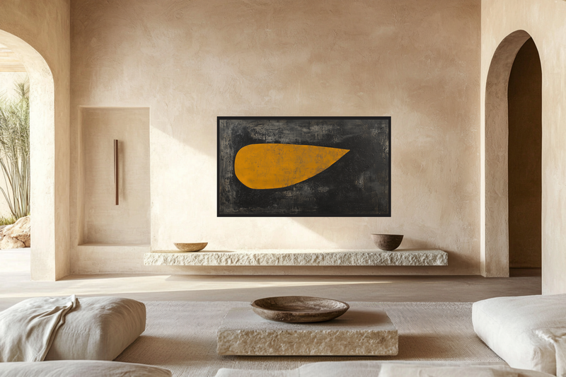 Ochre Form – Primitive Modern Art for Samsung Frame TV
