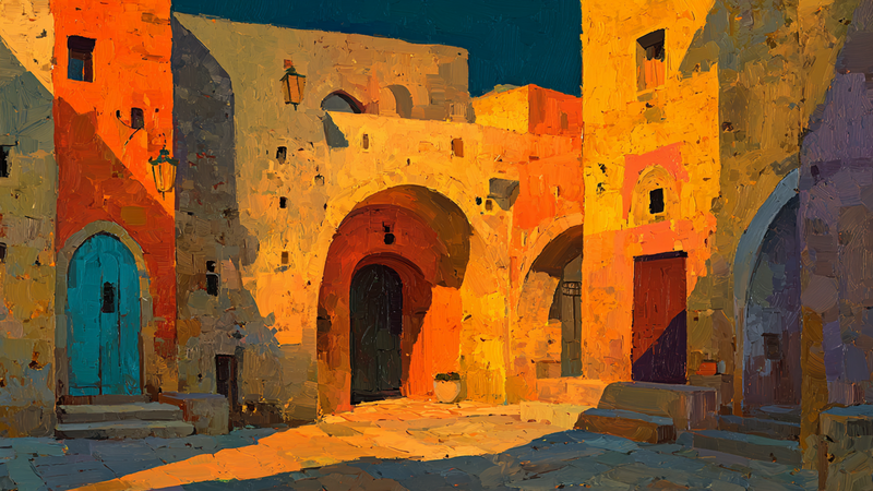 Ochre Walled Moroccan Riad