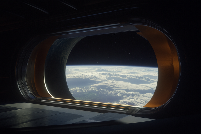 Orbit View – Window Seat to Earth Digital Art for Samsung Frame TV