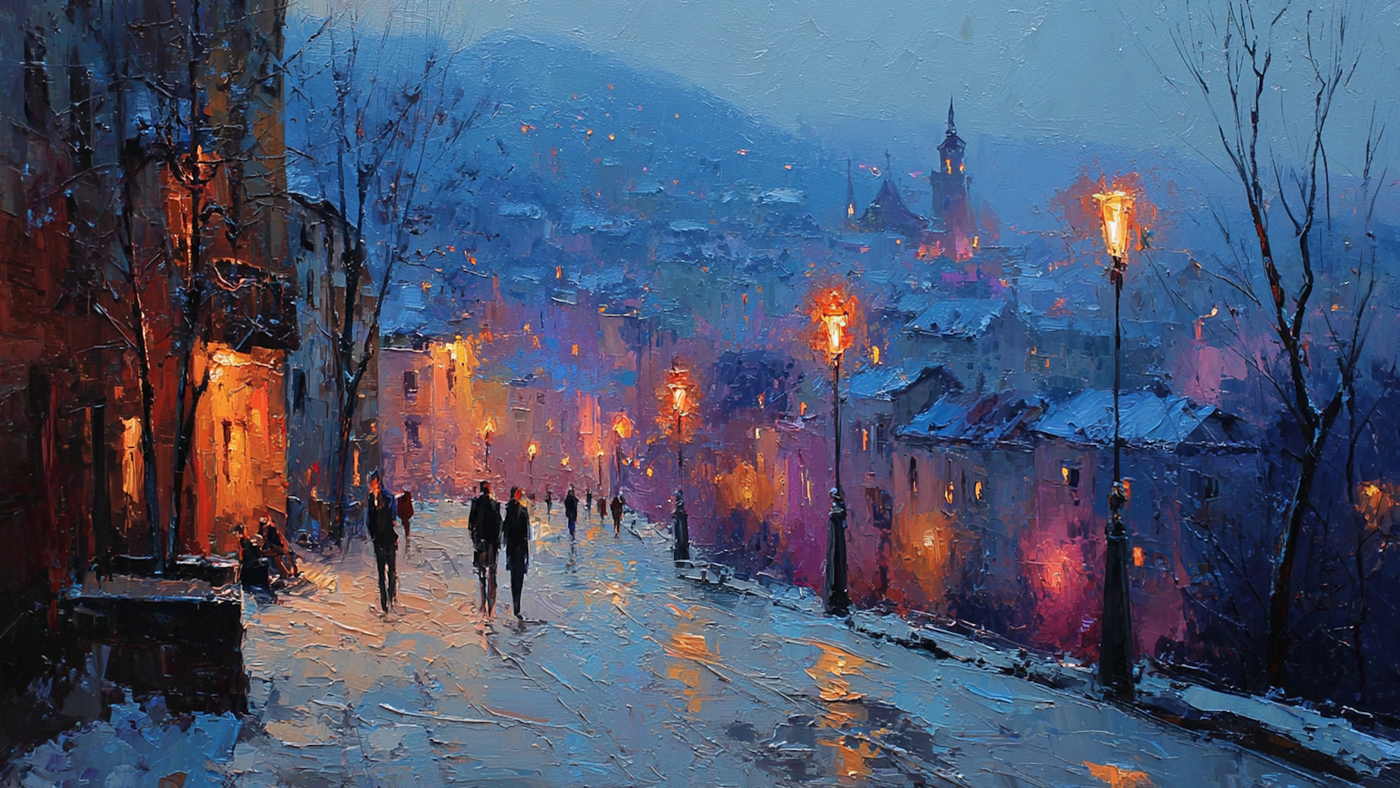 Prague Winter Evening