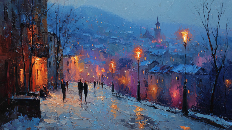 Prague Winter Evening