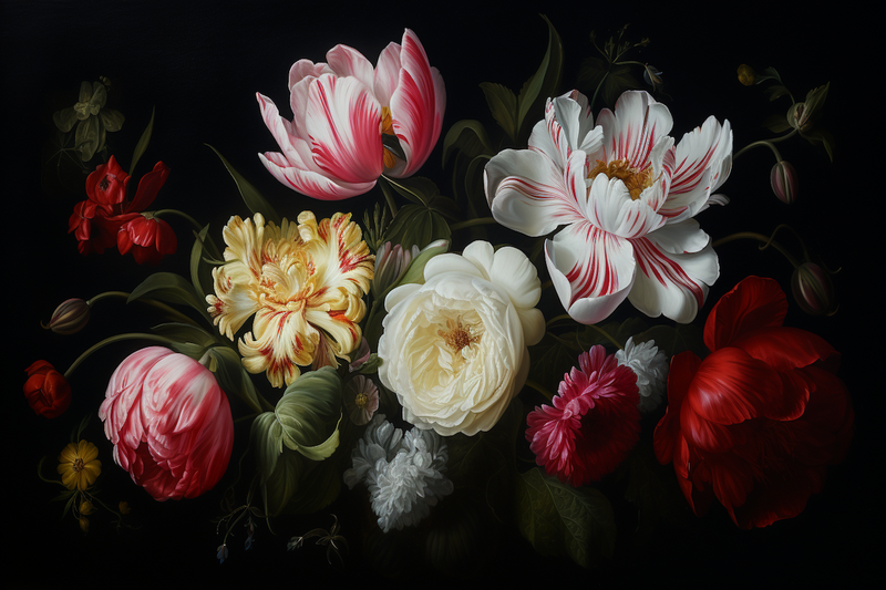 Baroque Bloom – Classic Floral Still Life Art