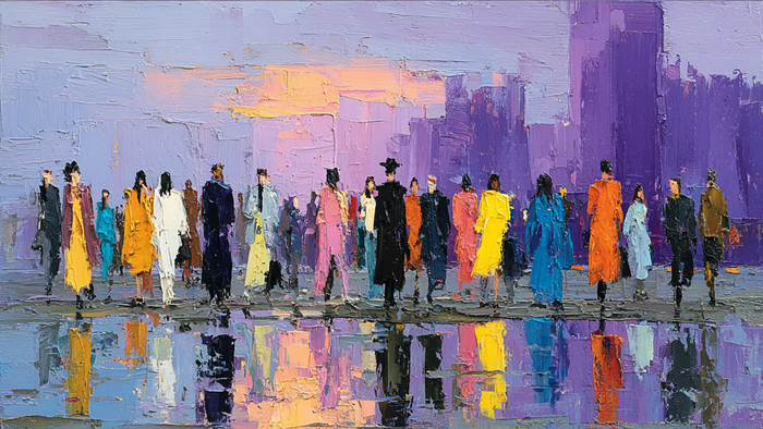 Promenade at Violet Hour - 4K digital art for Samsung The Frame TV