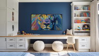 Rainbow Lion King - Colorful Kids Art for Samsung Frame TV