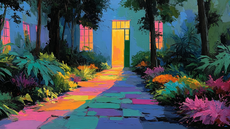 Rainbow's Journey – Magical Forest Art for Frame TV & CanvasTV