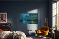 Rainy Paris Boulevard Reflections