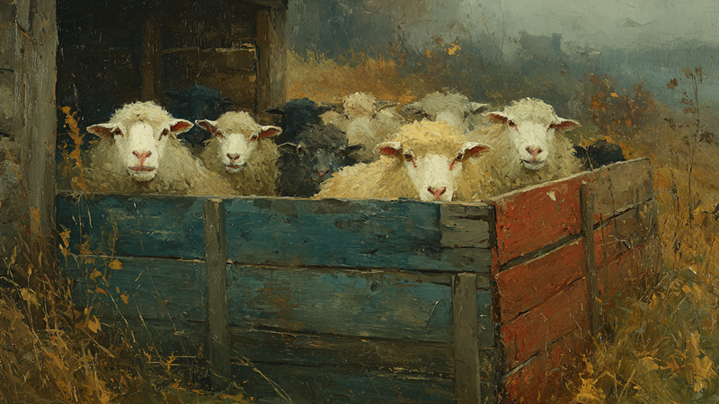 Raw Wool Fleeces Crate