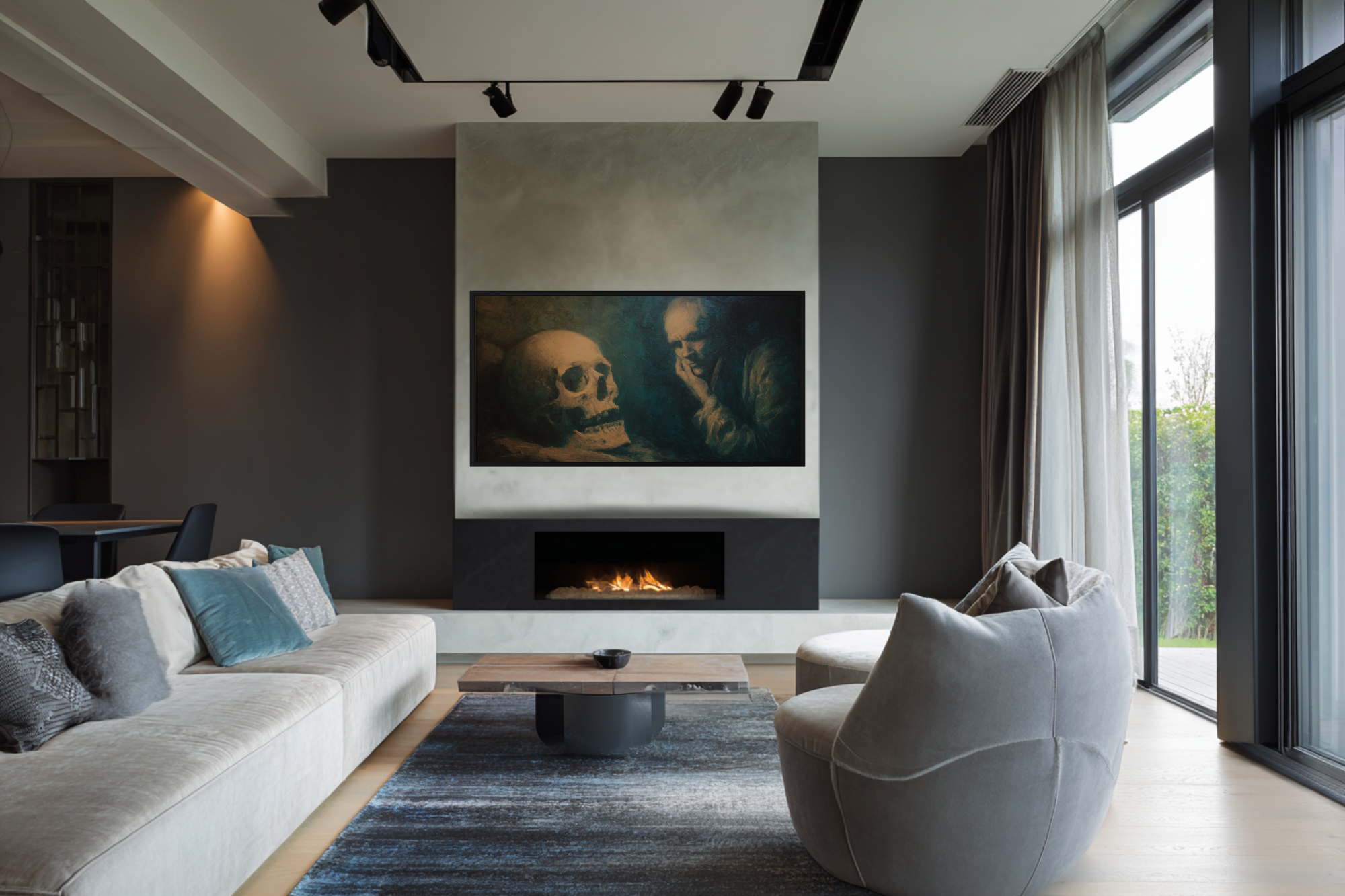 Scholar's Contemplation - Gothic Vanitas Art for Samsung Frame TV & HiSense CanvasTV | 4K Digital Download