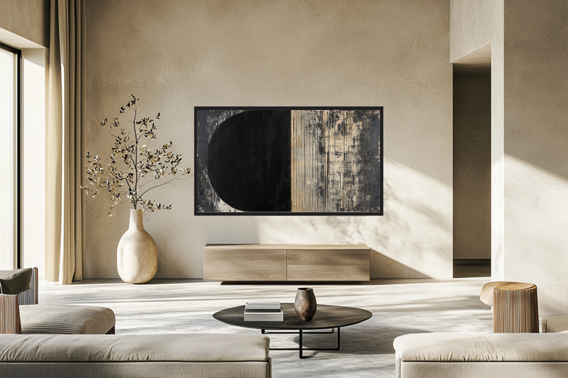 Shadow Divide – Industrial Geometry Art for Samsung Frame TV