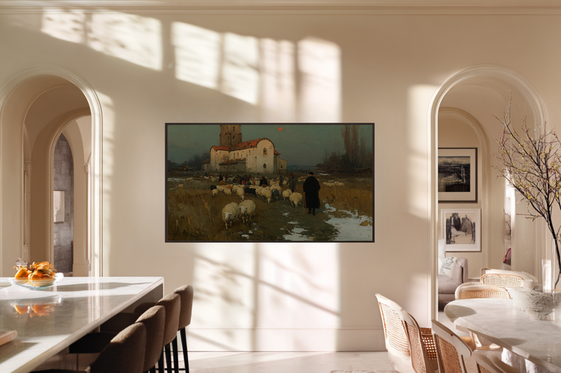 Shepherd Crook Whitewashed Barn