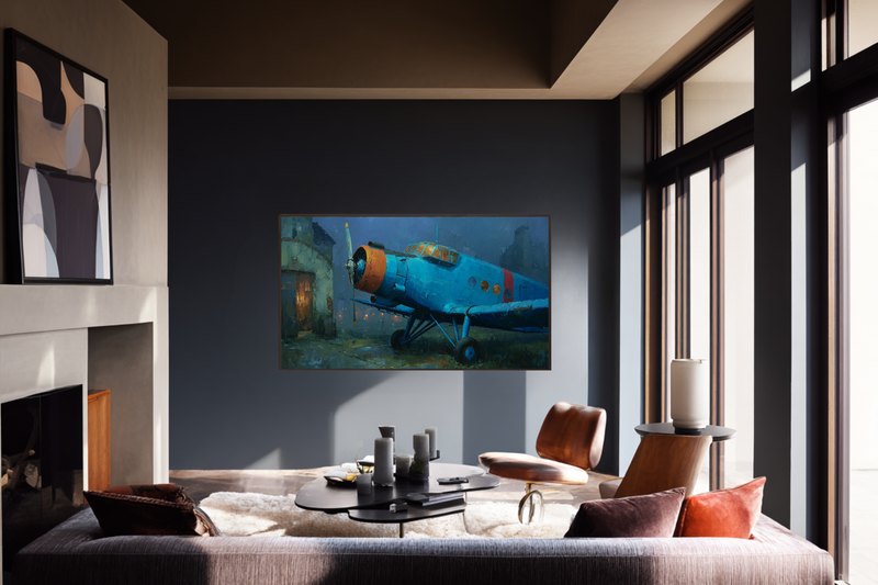 Silver Propeller Plane Tarmac