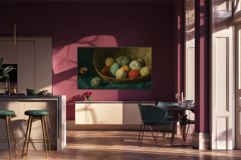 Speckled Quail Eggs Basket