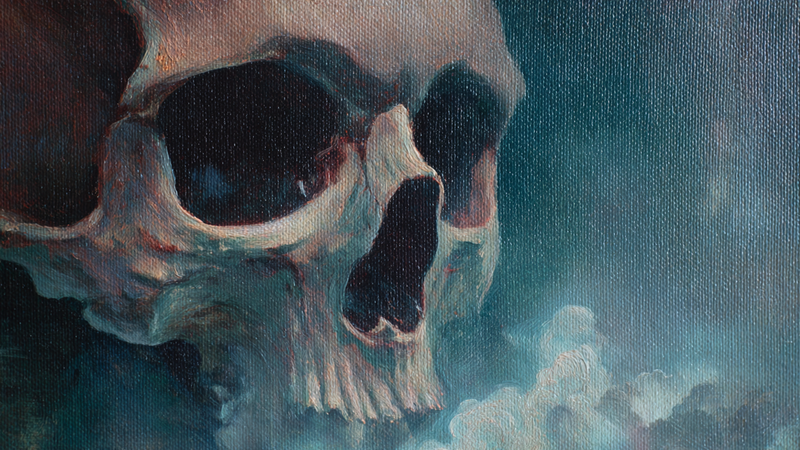 Spectral Skull - Ethereal Vanitas Art for Samsung Frame TV & HiSense CanvasTV | 4K Digital Download
