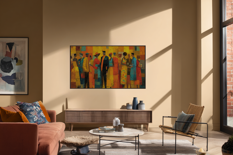 Sunset Rooftop Vibrant Gathering