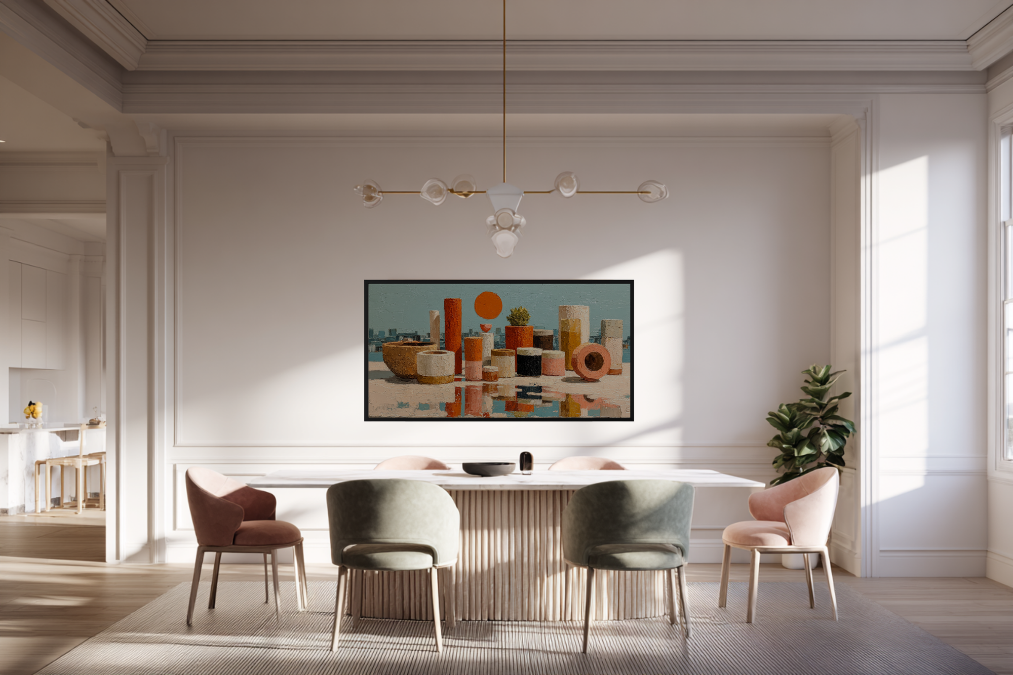 Terracotta Meditation Art for Frame TV | 4K Download